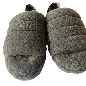 UGG Charcoal Fleece Slippers